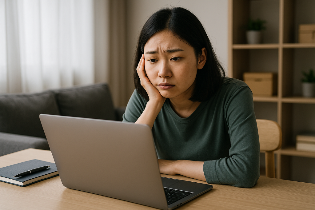 リモートワークで孤立感を感じている若手社員